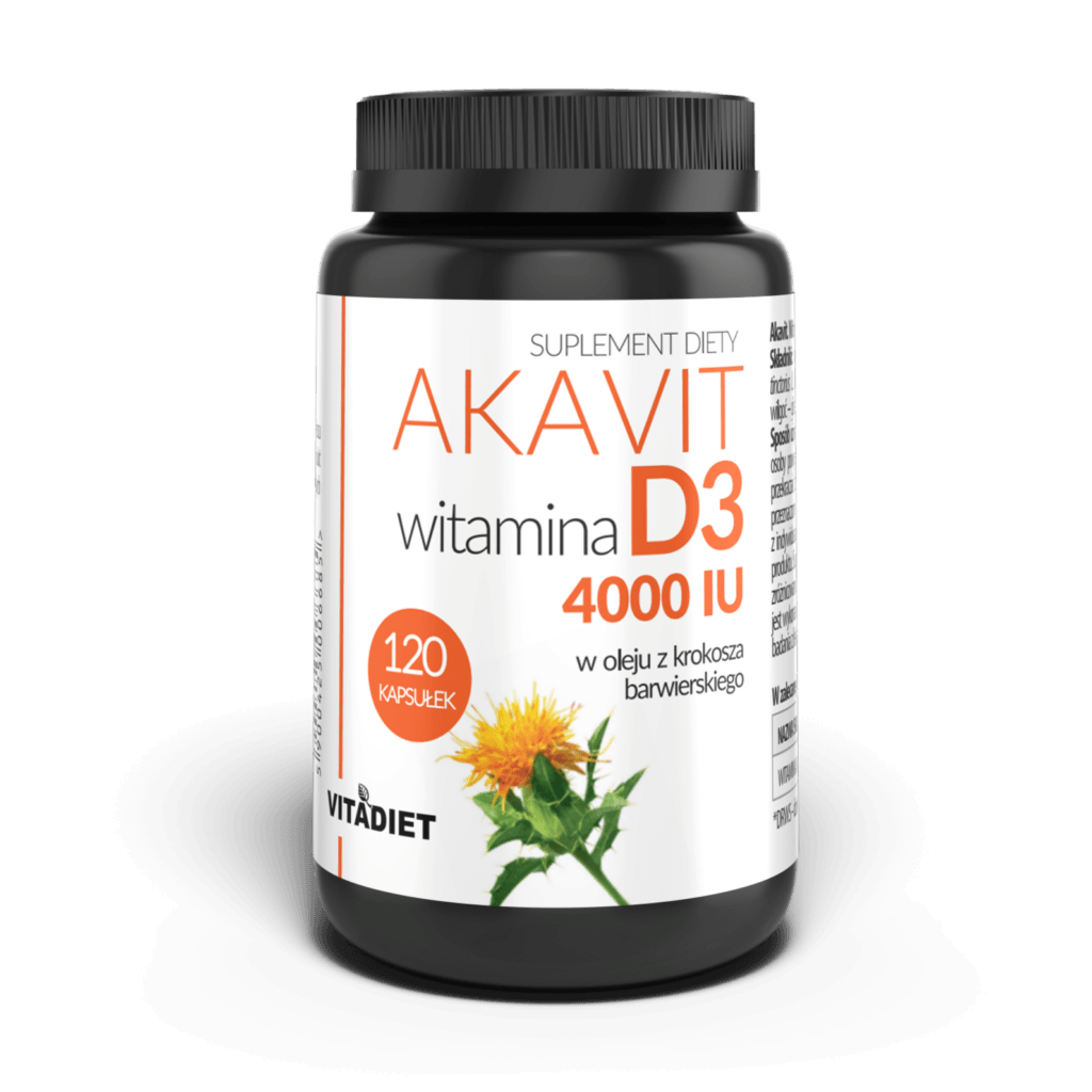 AKAVIT Witamina D3 4000 IU 120 kapsułek – suplement diety