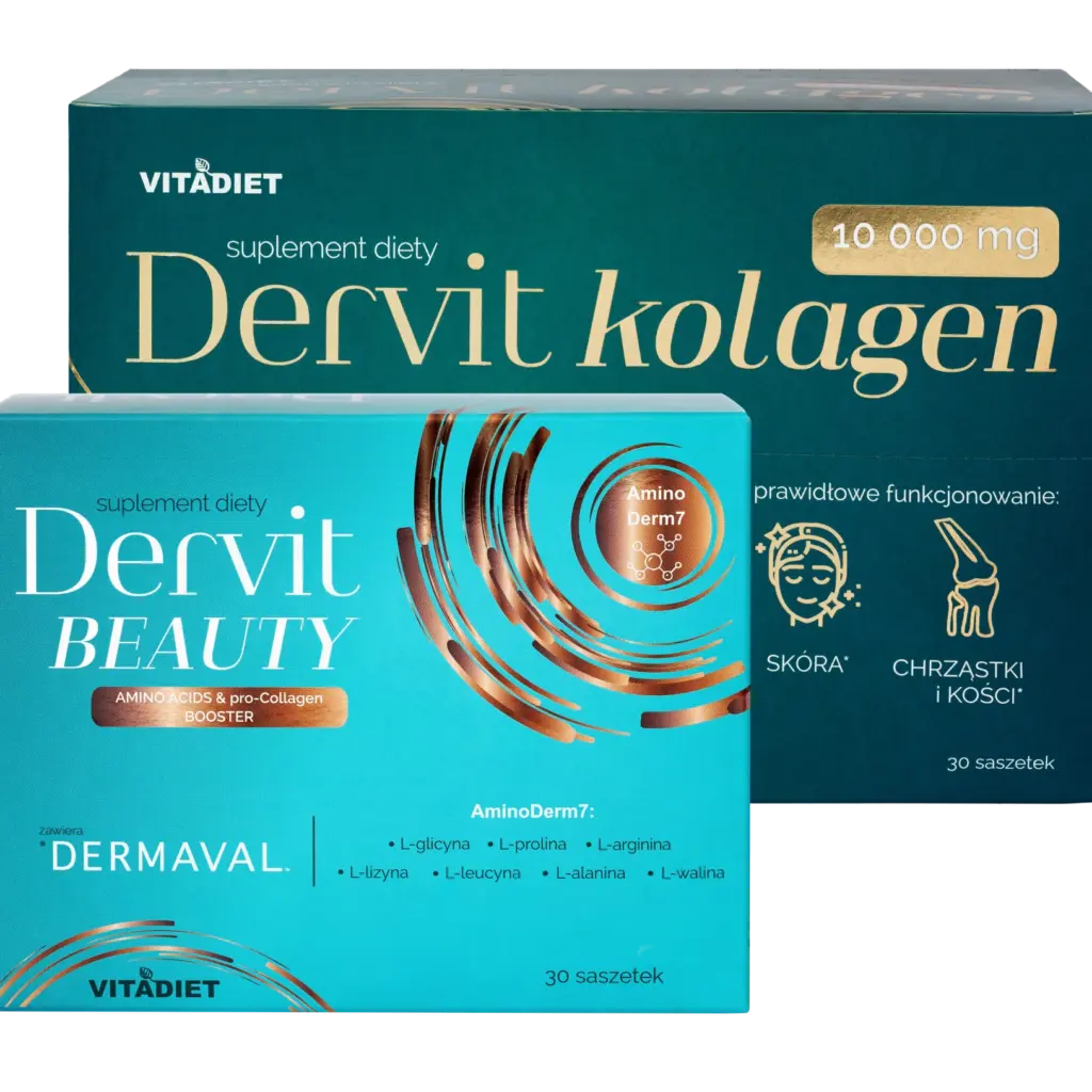 Zestaw Dervit Kolagen i Dervit Beauty – kolagenowy rytuał piękna
