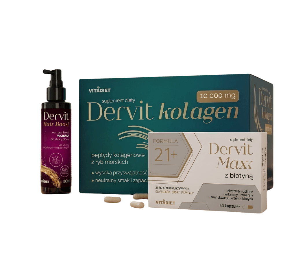 DERVIT Beauty Therapy 360° – kompleksowa 30-dniowa kuracja dla włosów, skóry i paznokci